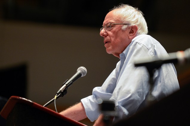 O senador Bernie Sanders, discursa durante a Convenção Nacional Democrata, na cidade da Filadélfia (EUA) - 25/07/2016