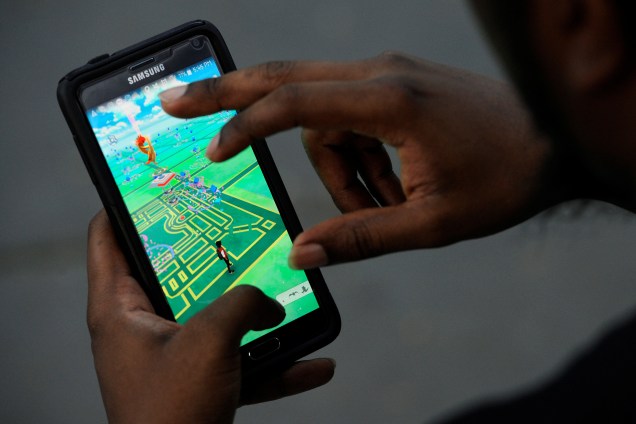 Mapa virtual do Parque Bryant, em Nova York (EUA), é visto no jogo de realidade aumentada 'Pokémon Go', criado pela Nintendo - 11/07/2016