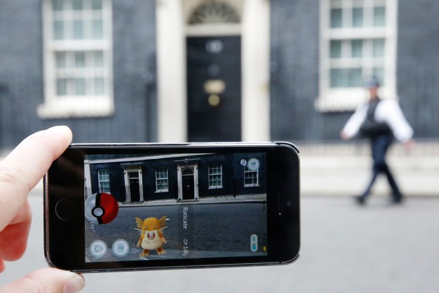 Raticate, personagem do jogo de realidade aumentada 'Pokémon Go', em Londres, na Inglaterra - 15/07/2016