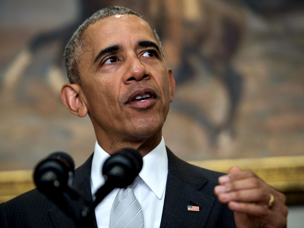 O oresidente dos Estados Unidos, Barack Obama, durante delcaração na Casa Branca, em Washington DC