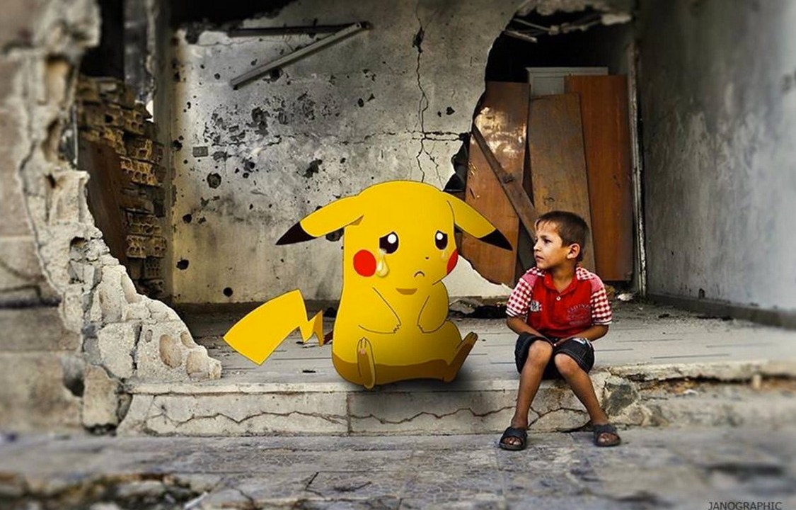 Twitter mostra crianças sírias ao lado de Pokemons