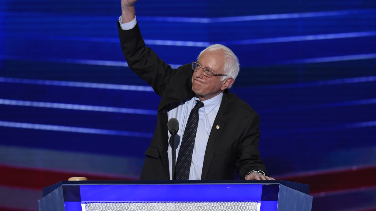 Bernie Sanders discursa na Convenção Democrata