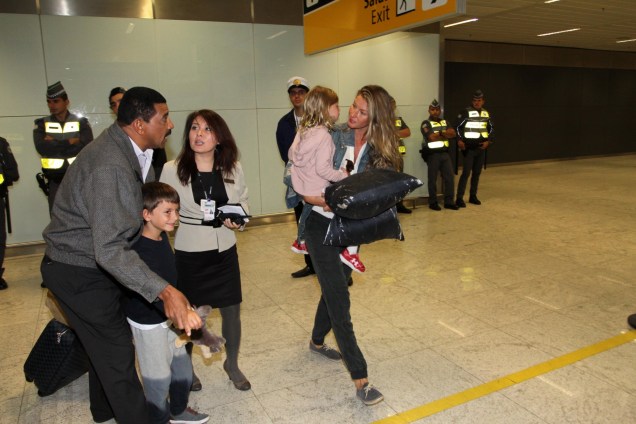 Top Gisele chega em São Paulo pelo Aeroporto Internacional de Guarulhos (Cumbica)
