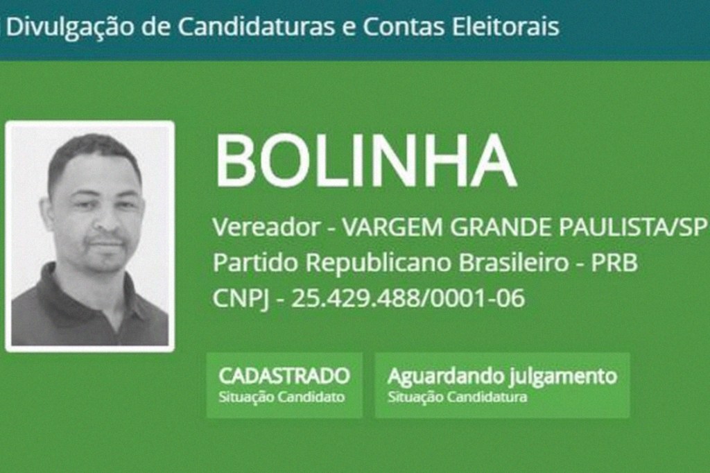 Banner de candidatura de Eduardo Caetano dos Santos, o Bolinha (PRB-SP)