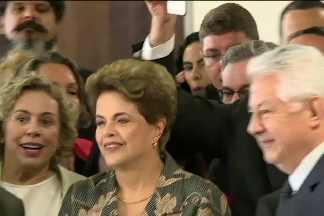 Presidente Dilma chega ao Senado para discursar no plenário durante seu julgamento de impeachment - 29/08/2016