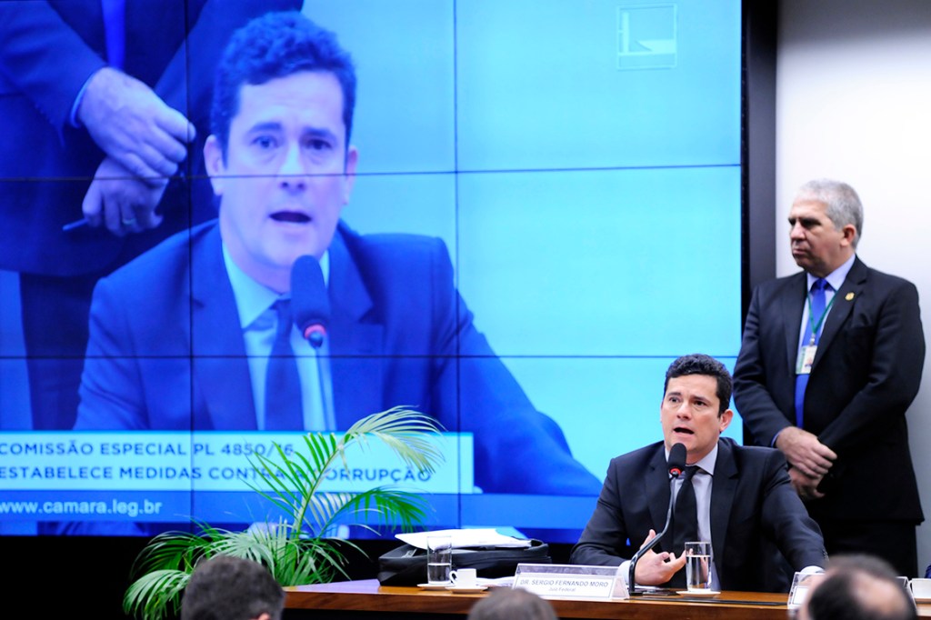 O juiz federal Sérgio Moro, durante audiência pública para debate sobre o PL 4850/2016 que estabelece medidas contra a corrupção, em Brasília (DF) - 04/08/2016