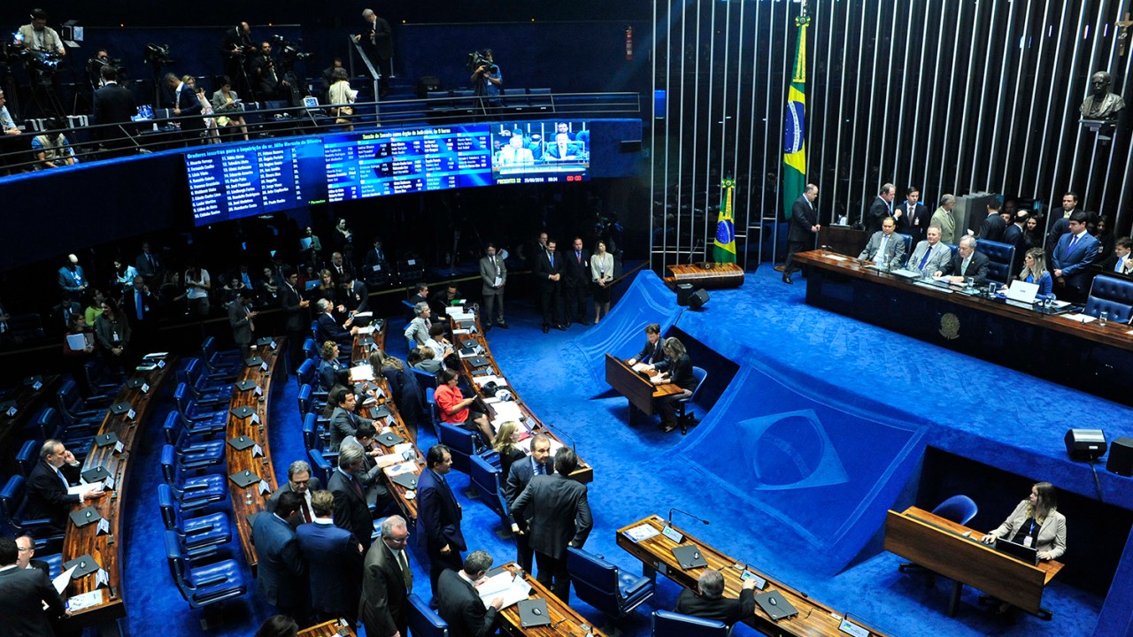Sessão do julgamento final do impeachment da presidente afastada Dilma Rousseff, no plenário do Senado Federal- 25/08/2016