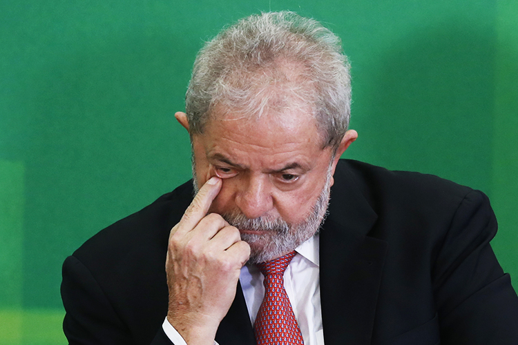 O ex-presidente Lula durante posse como ministro-chefe da Casa Civil - 17/03/2016