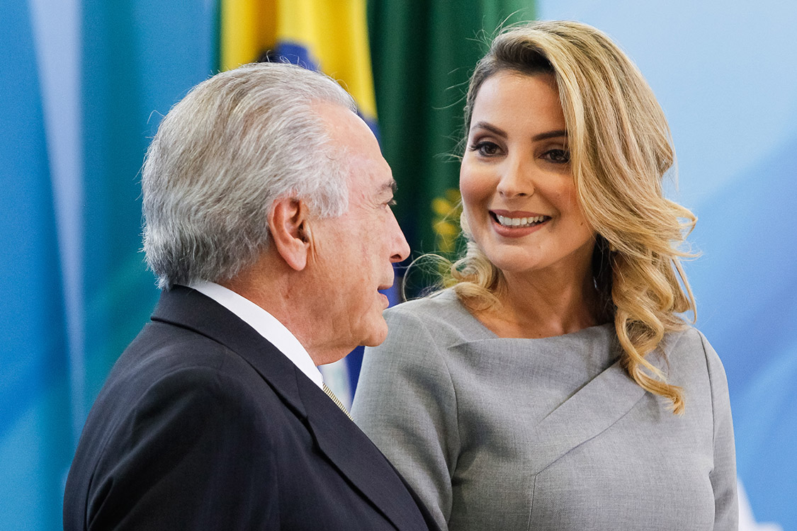 O presidente Michel Temer e a primeira-dama, Marcela Temer Beto Barata/PR. ...