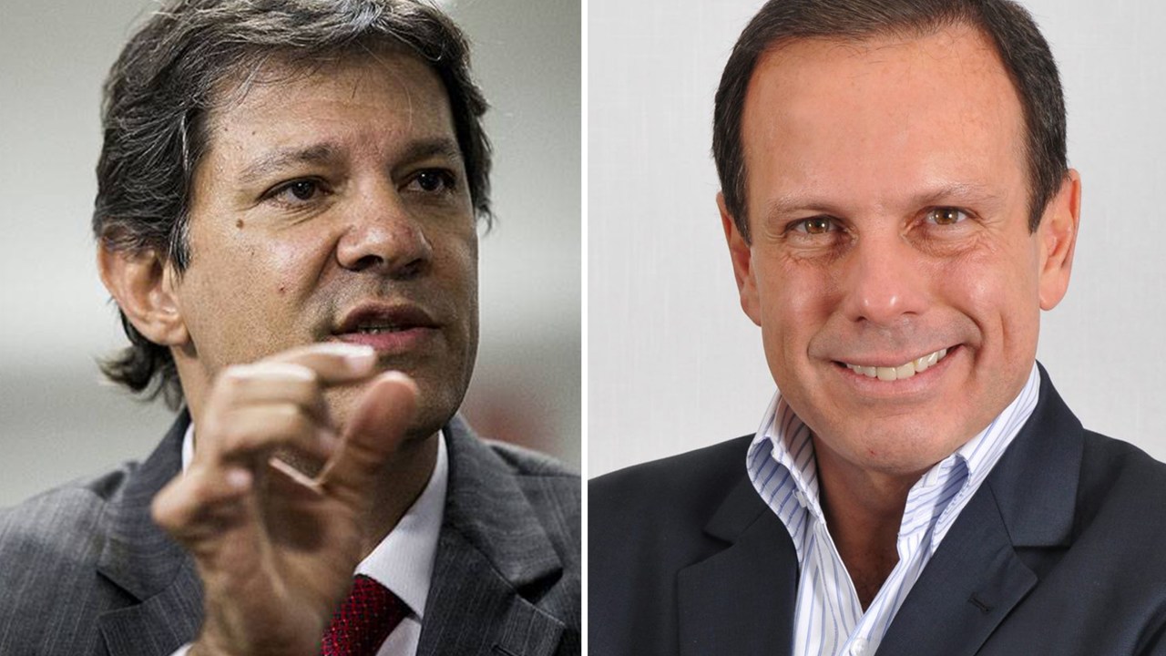 Fernando Haddad (PT) e João Dória (PSDB)