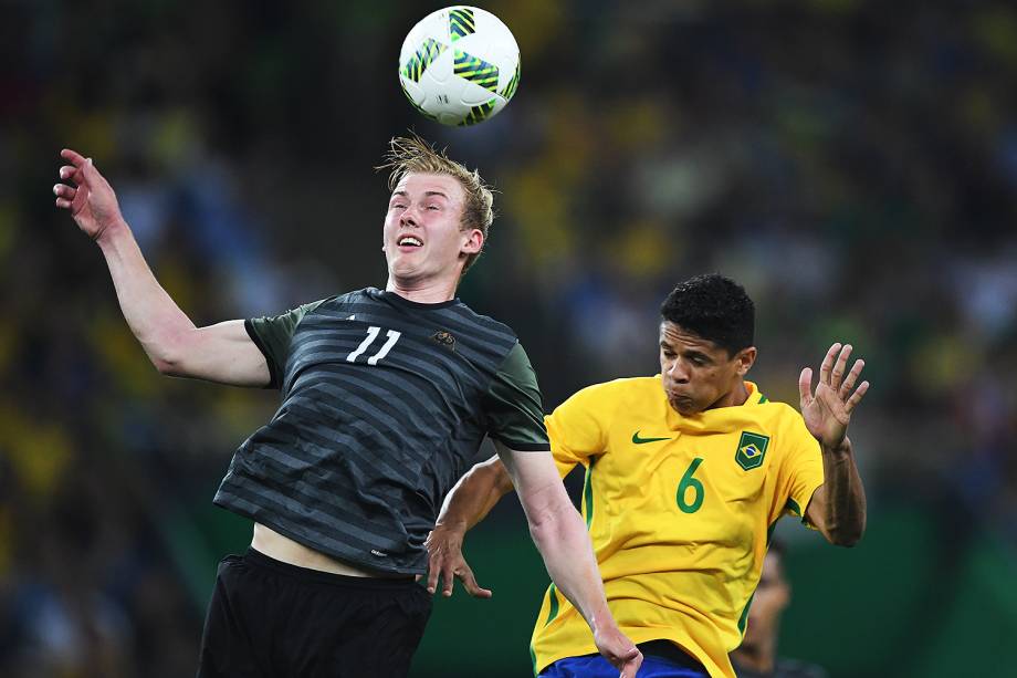 Lance na partida entre Brasil e Alemanha, pela final do futebol masculino nos Jogos Olímpicos Rio 2016