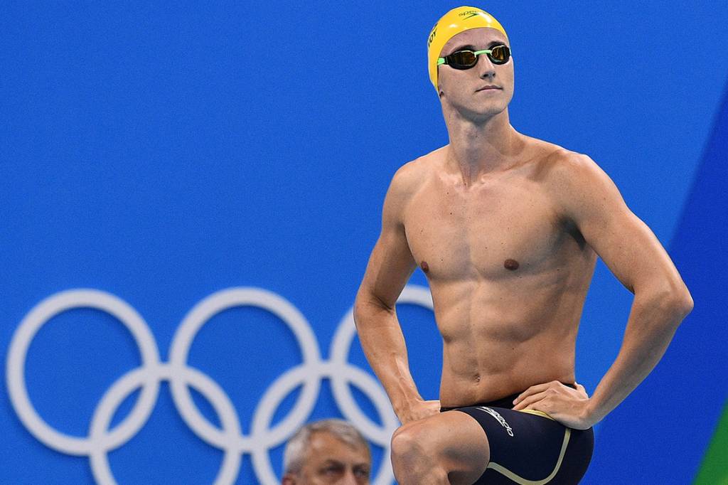 Nadador Cameron McEvoy, da Austrália, compete 100m freestyle pela Rio 2016