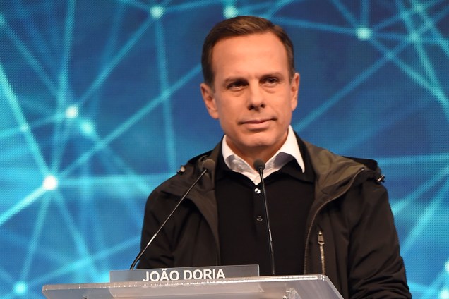 O candidato à Prefeitura de São Paulo, João Doria durante o debate na Band