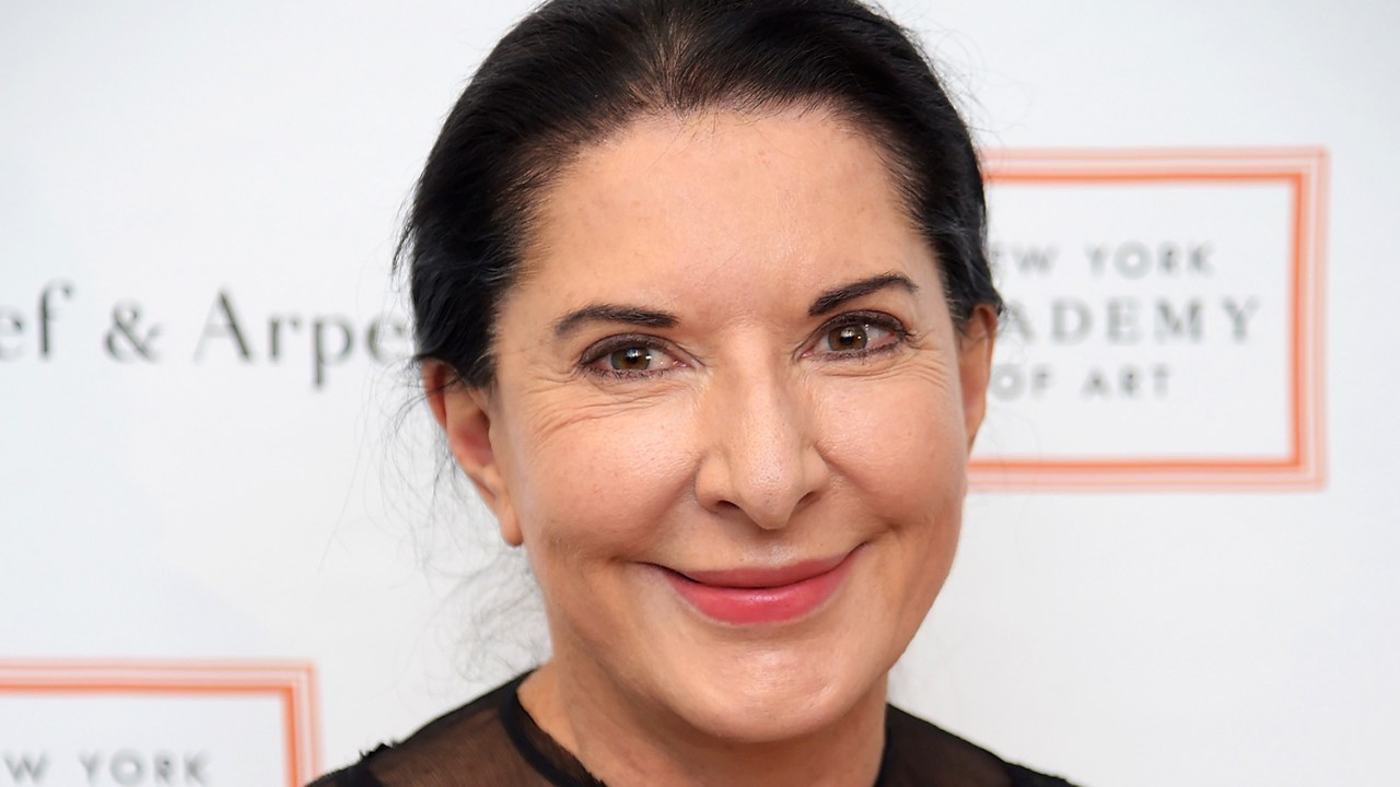 A artista plástica Marina Abramovic durante evento na Academia de Artes de Nova York - 04/04/2016