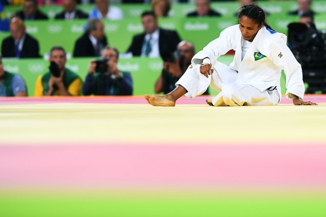 Érika Miranda perde para a japonesa Misato Nakamura, na disputa pela medalha de bronze do judô feminino, categoria 52kg, na Arena Carioca 2, Rio de Janeiro (RJ) - 07/08/2016