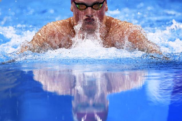 O nadador britânico Adam Peaty, durante a prova de 100m nado peito - 08/08/2016