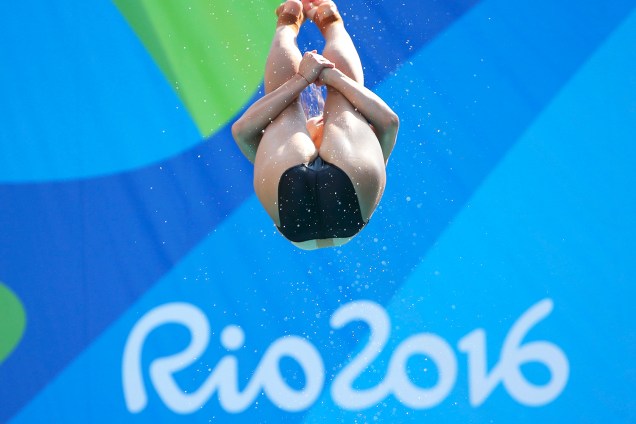 Atleta treina saltos ornamentais, no Parque Olímpico do Rio de Janeiro (RJ), às vésperas do início dos Jogos Olímpicos Rio-2016 - 05/08/2016