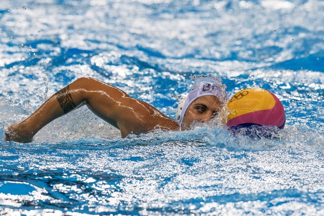 Partida de polo aquático masculino entre Brasil e Croácia, nas quartas de final da Rio 2016