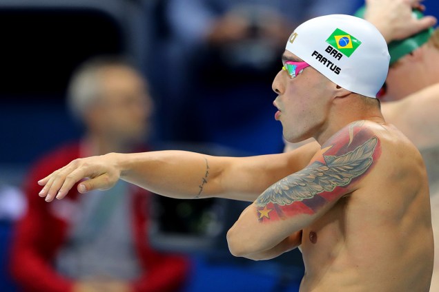 O brasileiro Bruno Fratus, se classifica para a final dos 50m nado livre, nas Olimpíadas Rio 2016