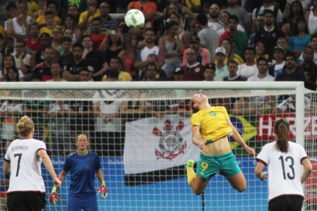 Alemanha e Austrália empatam em partida válida pela segunda rodada do grupo F do futebol feminino no Itaquerão