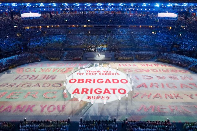 Comitê japonês exibe mensagem de agradecimento para promover a Olimpíada de Tóquio-2020