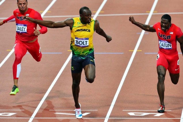 A segunda conquista dourada do jamaicano Usain Bolt foi em Londres em 2012
