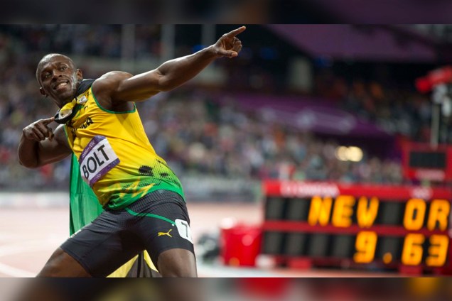 A segunda conquista dourada do jamaicano Usain Bolt foi em Londres em 2012