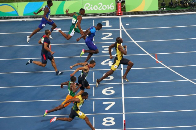 O jamaicano Usain Bolt conquista o tri olímpico na Rio-2016