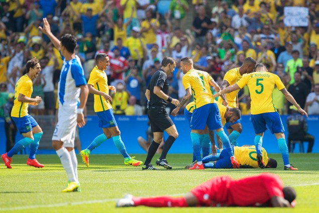 Partida entre Brasil e Honduras, válida pelas semifinais do torneio olímpico de futebol masculino, realizada no Estádio do Maracanã - 17/08/2016