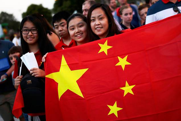 Chineses chegam ao Estádio do Maracanã, para acompanhar a cerimônia de abertura dos Jogos Olímpicos Rio-2016 - 05/08/2016