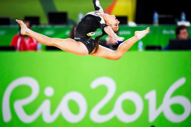 A ginasta italiana Elisa Meneghini, durante sua apresentação na Arena Olímpica, no Rio de Janeiro (RJ) - 07/08/2016
