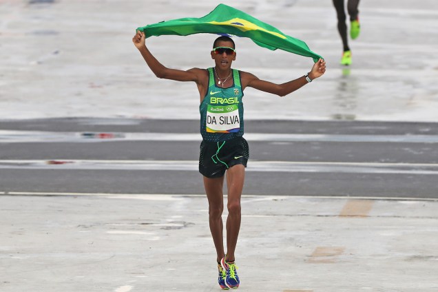 O brasileiro Solonei da Silva durante a maratona masculina da Rio-2016 - 21/08/2016