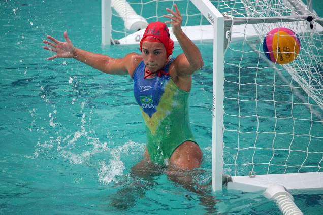 Brasil perde para a Rússia por 14 a 7 no polo aquático feminino, em partida realizada no Parque Aquático Maria Lenk - 11/08/2016