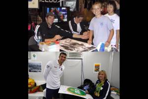 Rio-2016: Michael Phelps pede autógrafo de Katie Ledecky