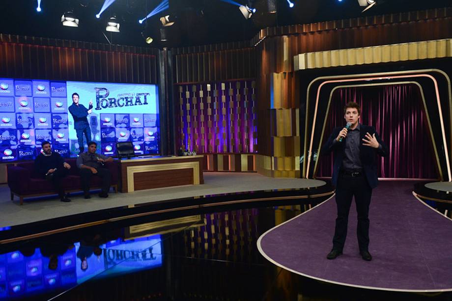 Coletiva de imprensa do novo programa de Fábio Porchat, na Record