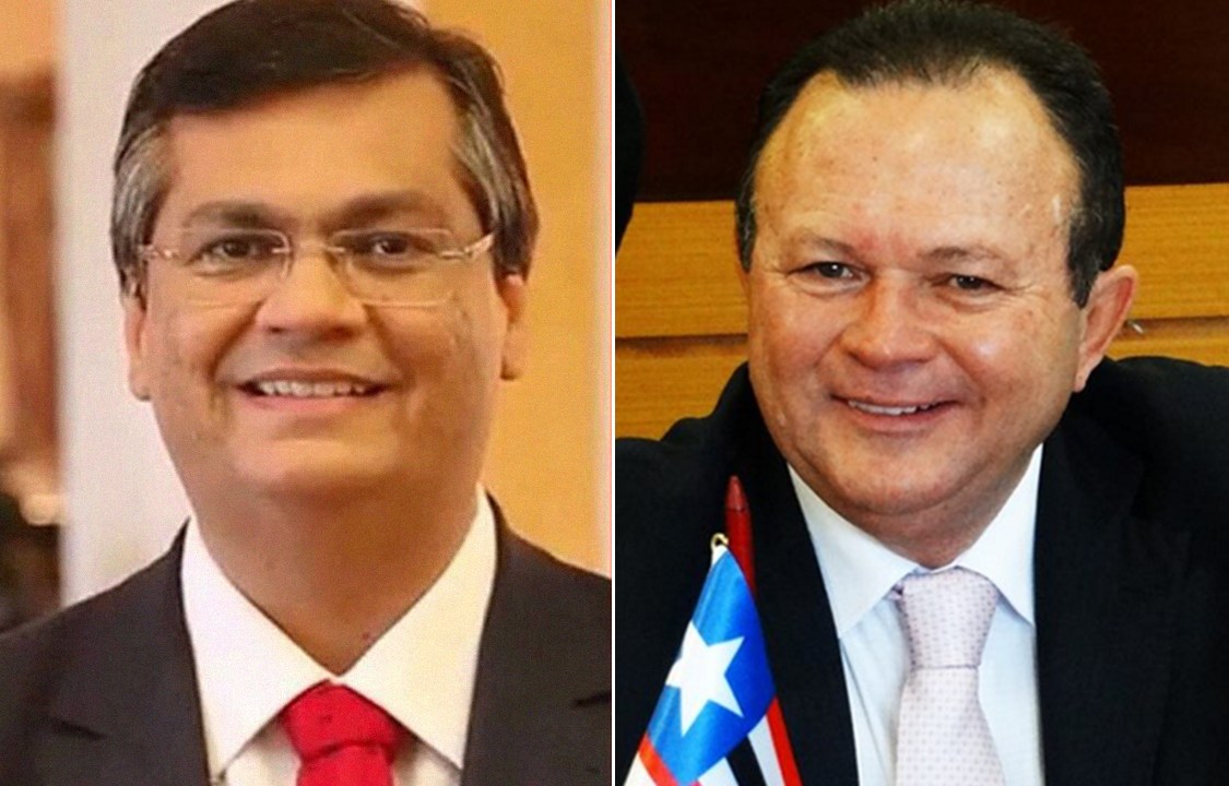 Candidato ao governo do estado do Maranhão, Flávio Dino, e seu vice, Carlos Brandão