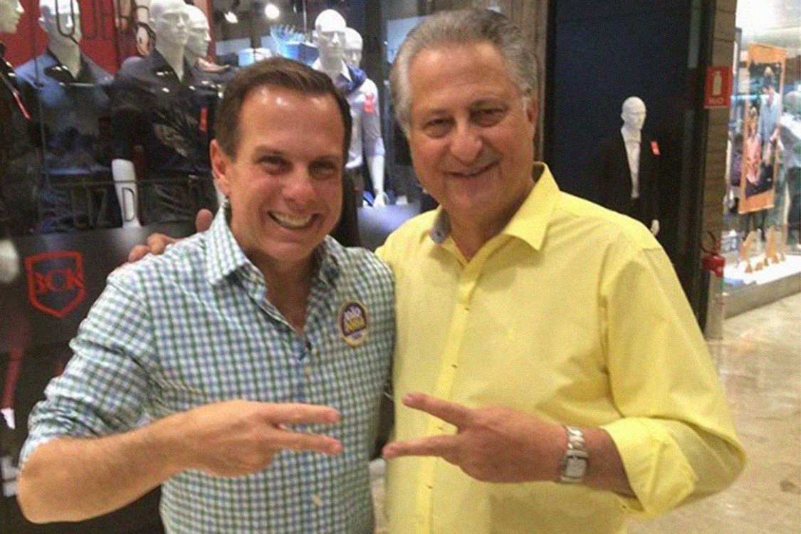 Hanna Garib e João Dória posam juntos em foto no Instagram