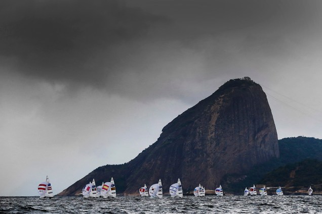 Regata de vela durante o quinto dia das Olimpíadas Rio 2016