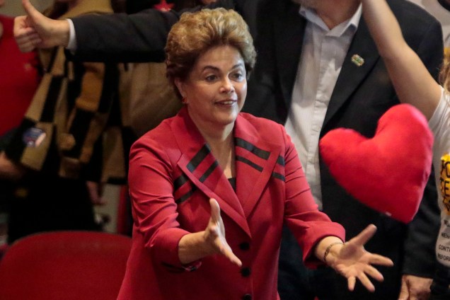 A presidente afastada Dilma Rousseff participa de ato contra o impeachment em São Paulo - 23/08/2016