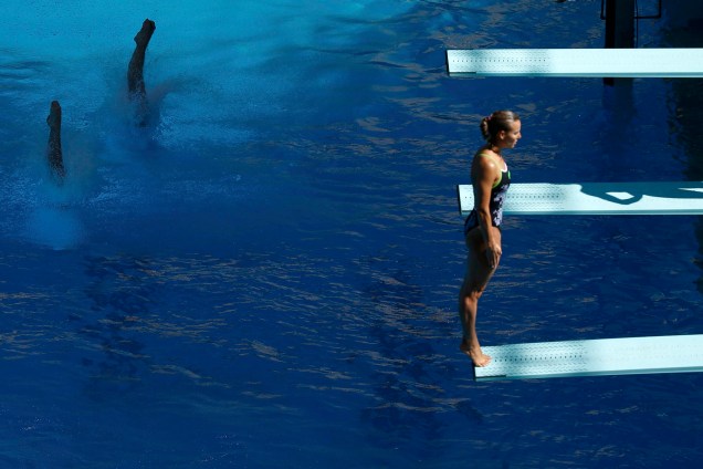Atletas de saltos sincronizados treinam para a Olimpíada Rio 2016, no Rio de Janeiro - 01/08/2016