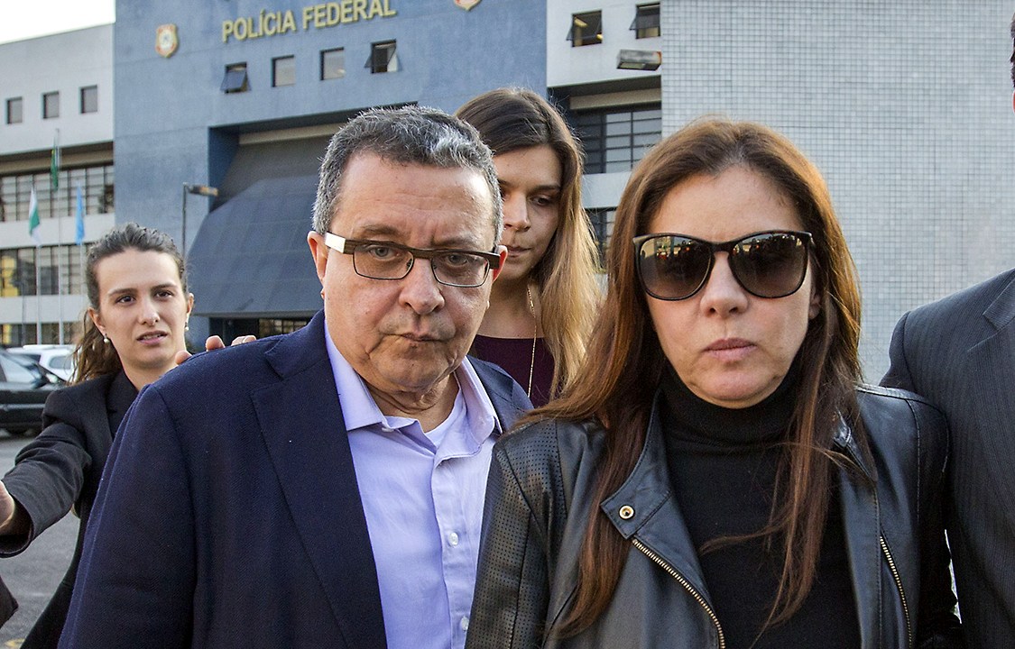 O marqueteiro João Santana e sua mulher, Mônica Moura