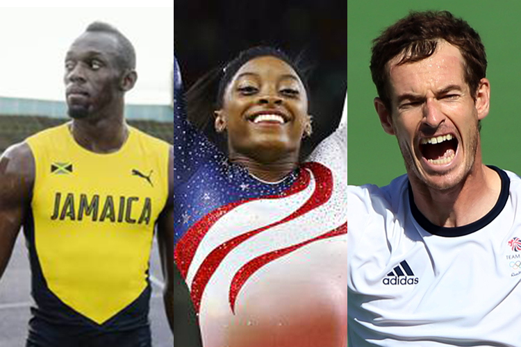 Rio-2016: Usain Bolt, Simone Biles e Andy Murray