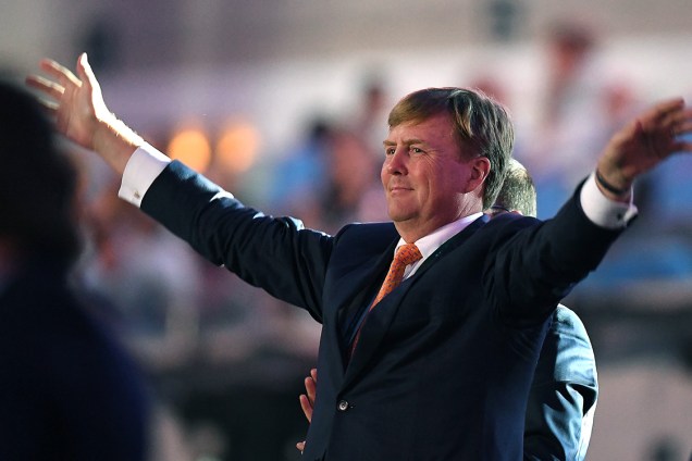 Rei Willem-Alexander, da Holanda,  durante a cerimônia de abertura dos Jogos Olímpicos Rio 2016