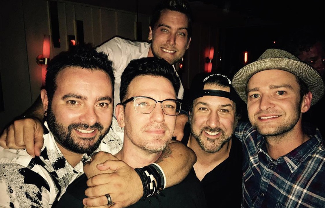 N Sync se reúne para aniversário de JC