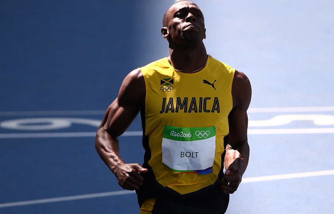 Usain Bolt vence prova de 100m no Estádio Olímpico, Rio de Janeiro