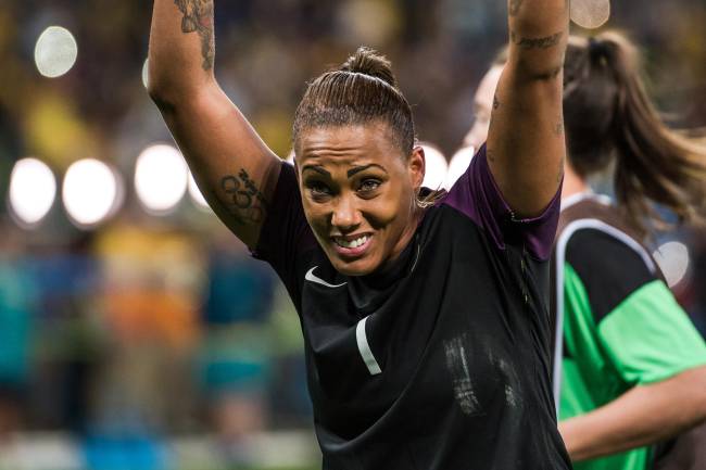 Rio-2016 – Quartas de final, Brasil e Austrália Bárbara comemora vitória contra Austrália nas quartas de final