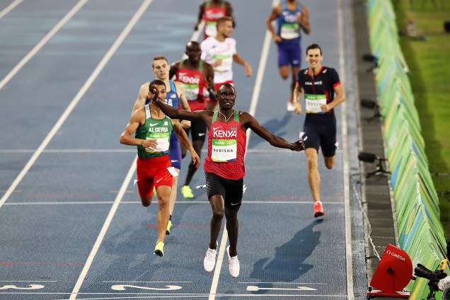 A atleta queniana David Lekuta Rudisha vence a final dos 800m feminino - 15/08/2016