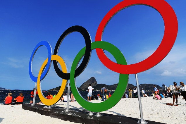 Vista da Marina da Glória, durante a prova de vela na Baía de Guanabara nos Jogos Olímpicos Rio 2016 Vista da Marina da Glória, durante a prova de vela na Baía de Guanabara nos Jogos Olímpicos Rio 2016