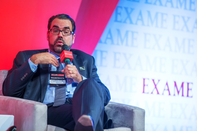 O chefe de pesquisa para mercados emergentes da consultoria Eurasia, Christopher Garman, palestra durante o Fórum Exame realizado em São Paulo (SP) - 30/09/2016