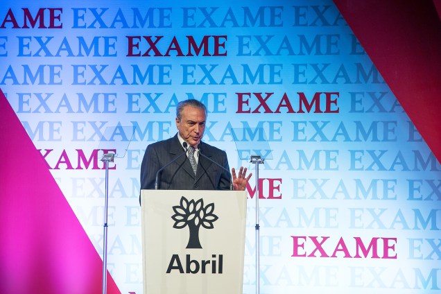O presidente da República, Michel Temer, discursa durante o Fórum Exame, realizado em São Paulo (SP) - 30/09/2016